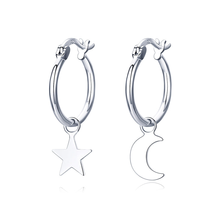 925 Sterling Silver Earrings 2.6x0.7cm for Women