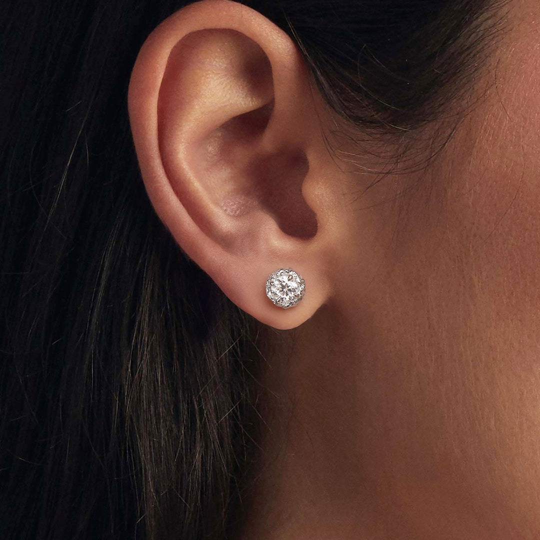 925 Sterling Silver 0.5 Carat Moissanite Earring for Women