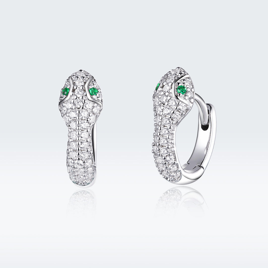 925 Sterling Silver Earrings with Plated Platinum and CZ for Women