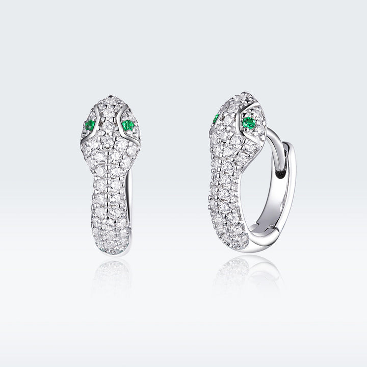 925 Sterling Silver Earrings with Plated Platinum and CZ for Women
