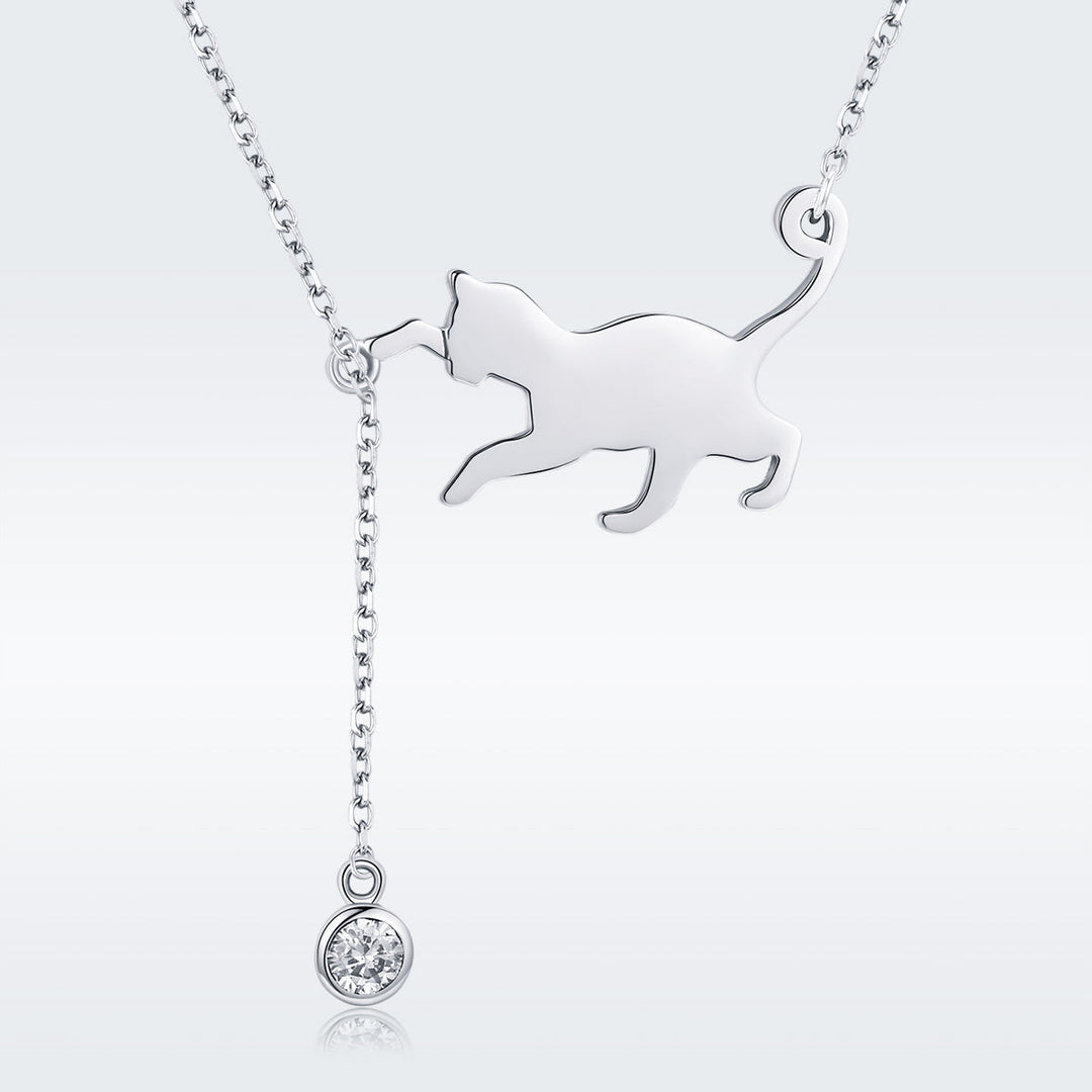 925 Sterling Silver Necklace 38-45cm with 1.4*2.5cm Pendant for Women