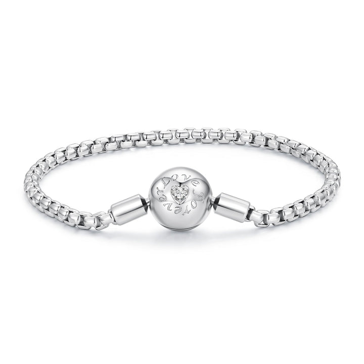 925 Sterling Silver Bracelet 19cm with CZ Stones for Women