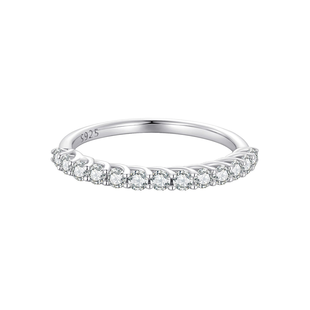 925 Sterling Silver Moissanite 0.03ct Ring Size 6A for Women