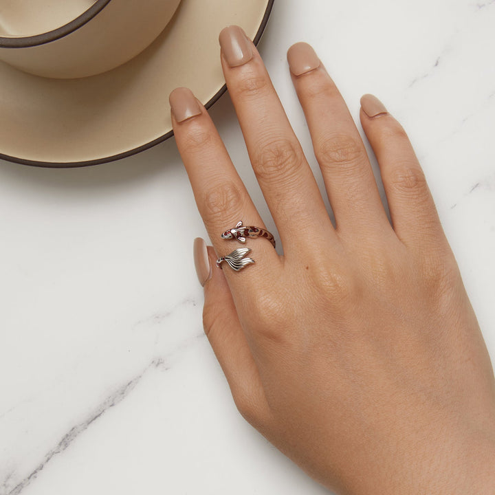 925 Sterling Silver Enamel Process 1.8mm CZ Ring for Women