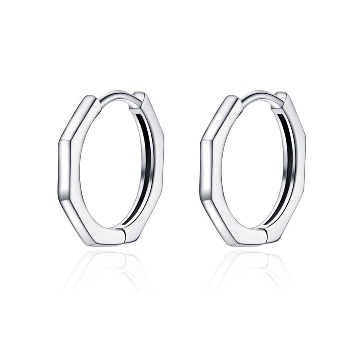 925 Sterling Silver Earrings 1.6*1.5 Size for Unisex