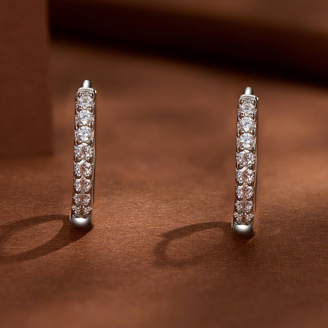 S925 Sterling Silver 2.0mm Moissanite Earrings for Women