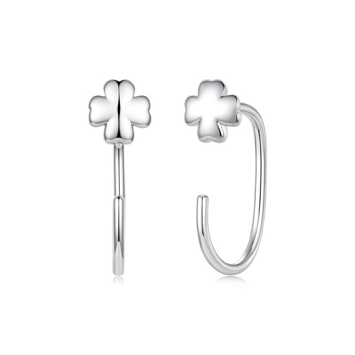 S925 Silver Brass and White Gold Plated 1.4cm Earrings for Women