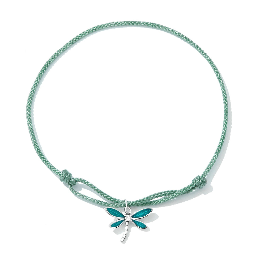 925 Sterling Silver Adjustable Bracelet with CZ and Enamel in Oxidized Finish for Women
