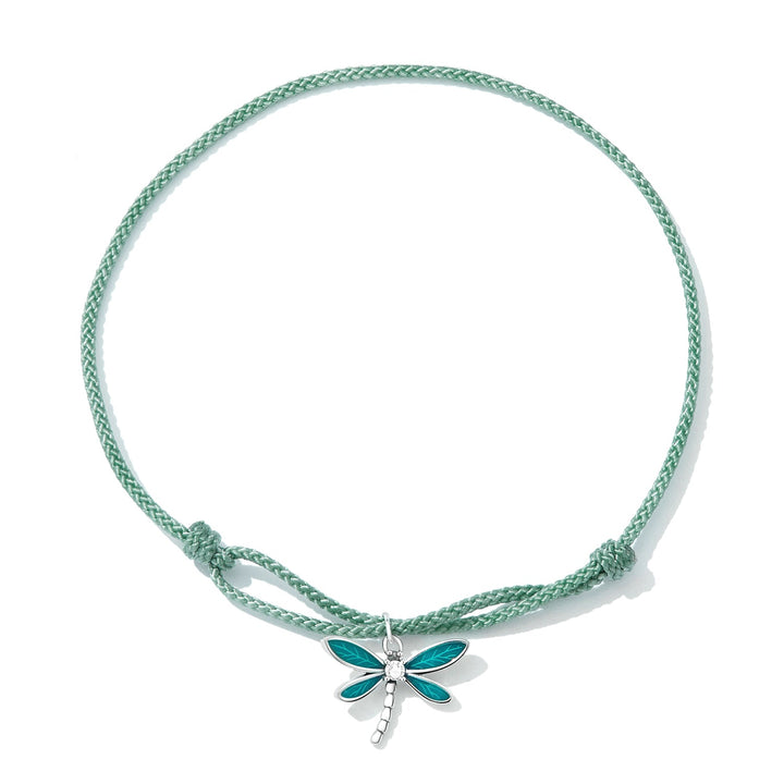 925 Sterling Silver Adjustable Bracelet with CZ and Enamel in Oxidized Finish for Women