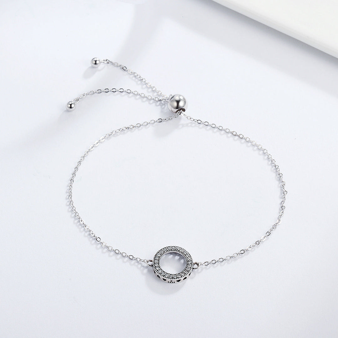 925 Sterling Silver Bracelet 26.5CM with 1.5*1.1CM Pendant for Unisex