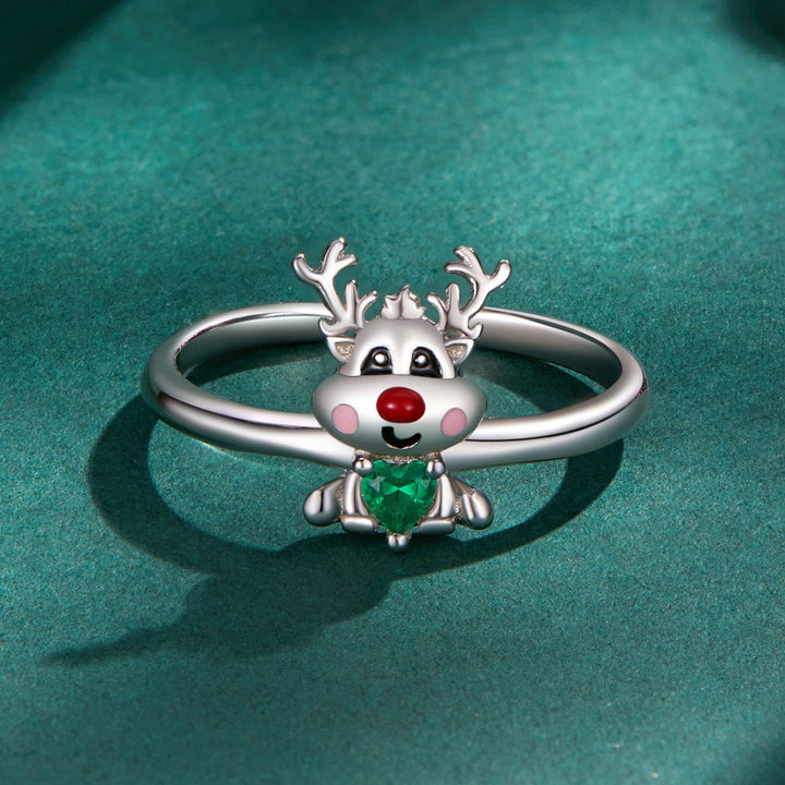 925 Sterling Silver Enamel Pavé CZ Ring
