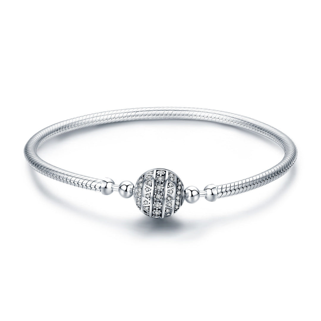 925 Sterling Silver SCB Bracelet Style Nan Size 17.0 for Women