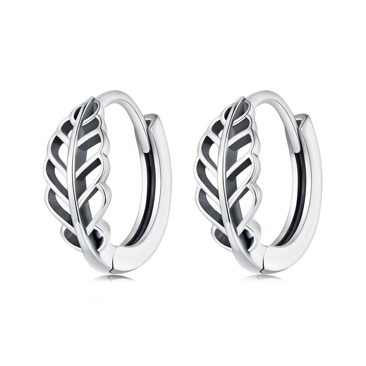 925 Sterling Silver Oxidized Earrings 12*5mm