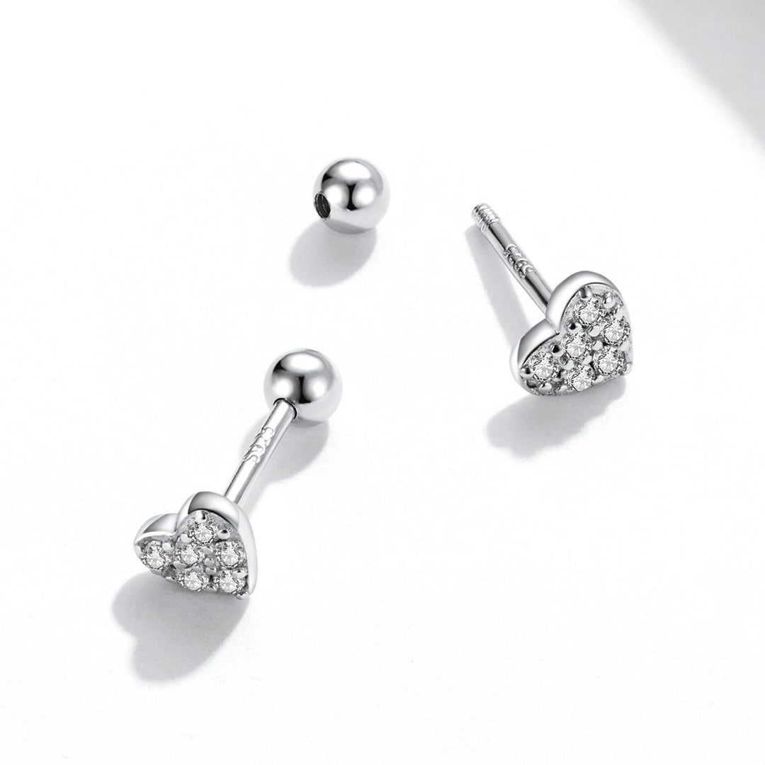 925 Sterling Silver Earrings with Pavé Setting CZ