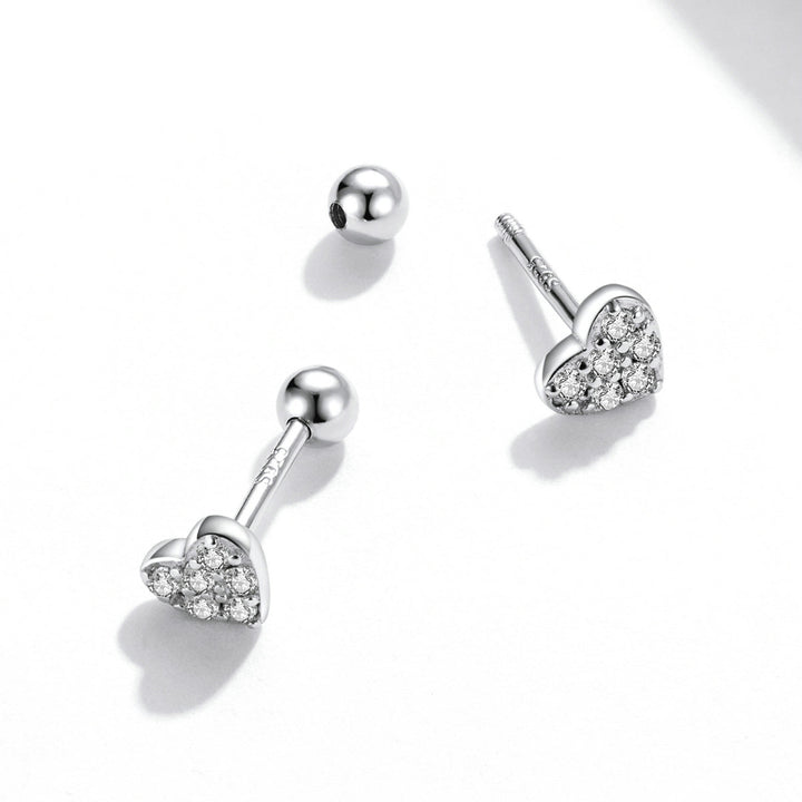 925 Sterling Silver Earrings with Pavé Setting CZ
