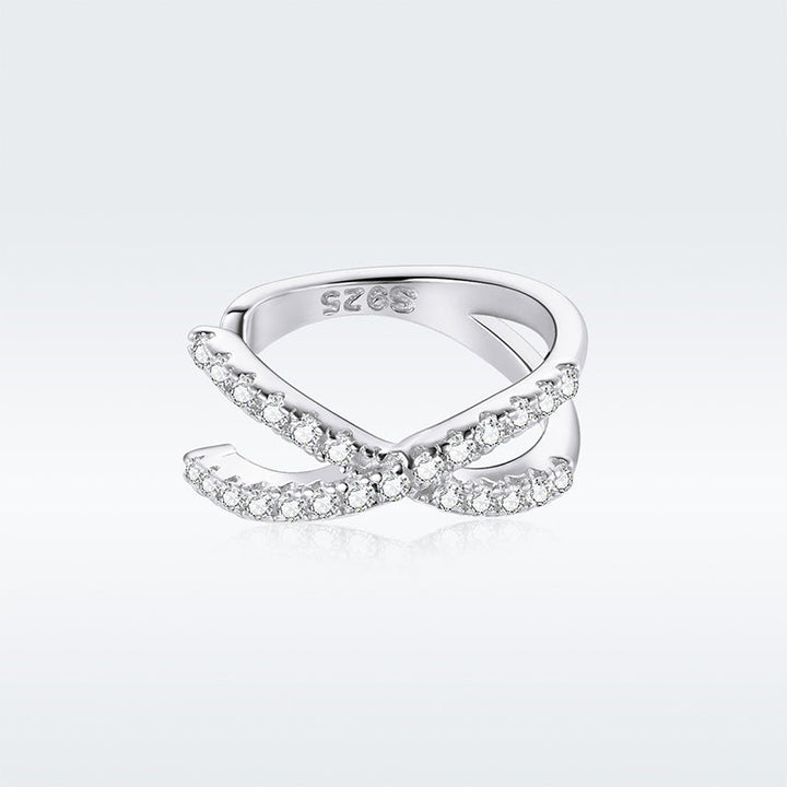 925 Sterling Silver Earrings with Pavé Setting CZ - 1.2cm Diameter
