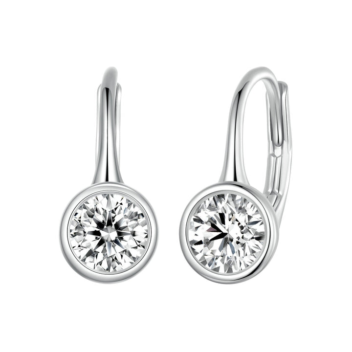 925 Sterling Silver 0.50 Carat Moissanite Earrings for Women