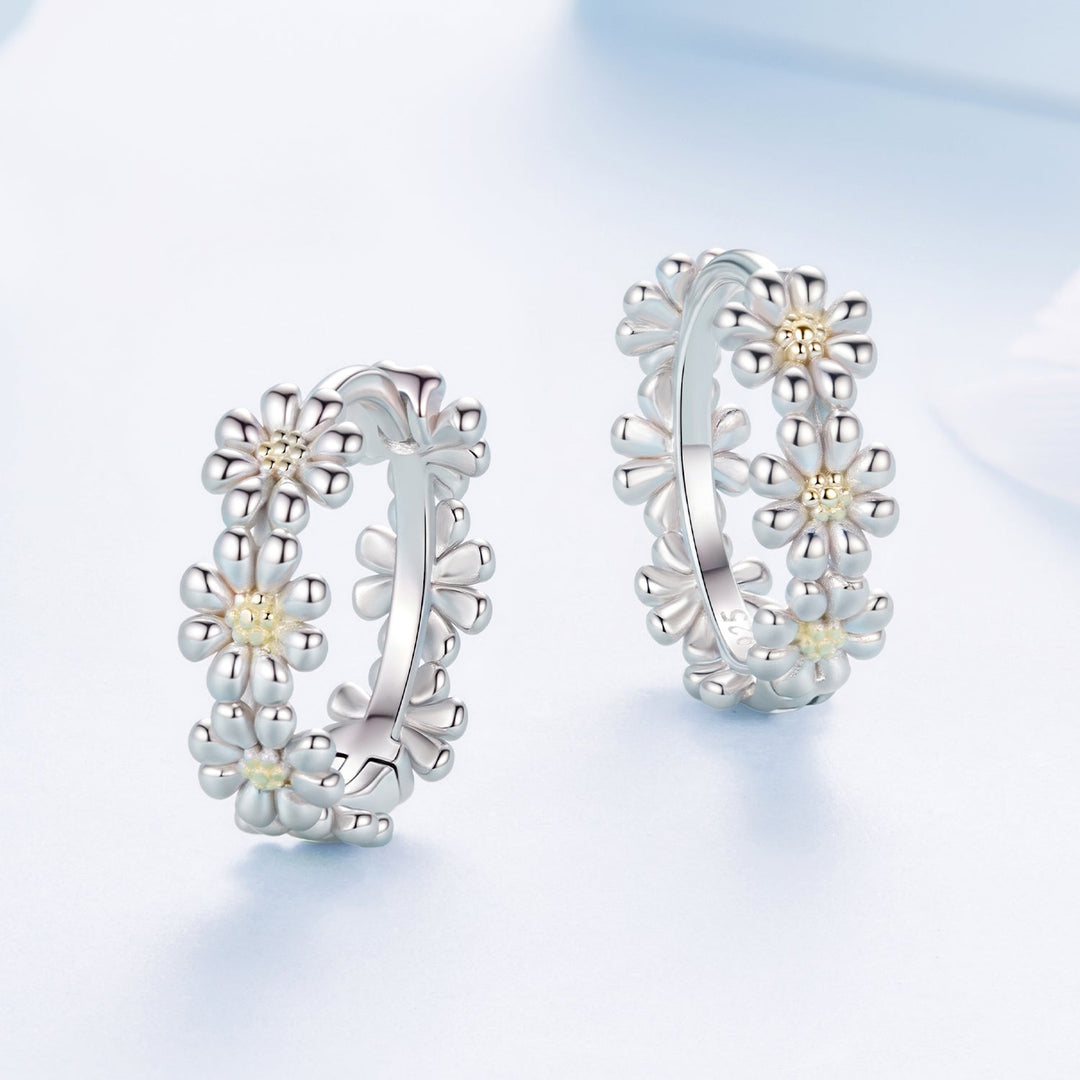925 Sterling Silver Plated White Gold Earrings for Women