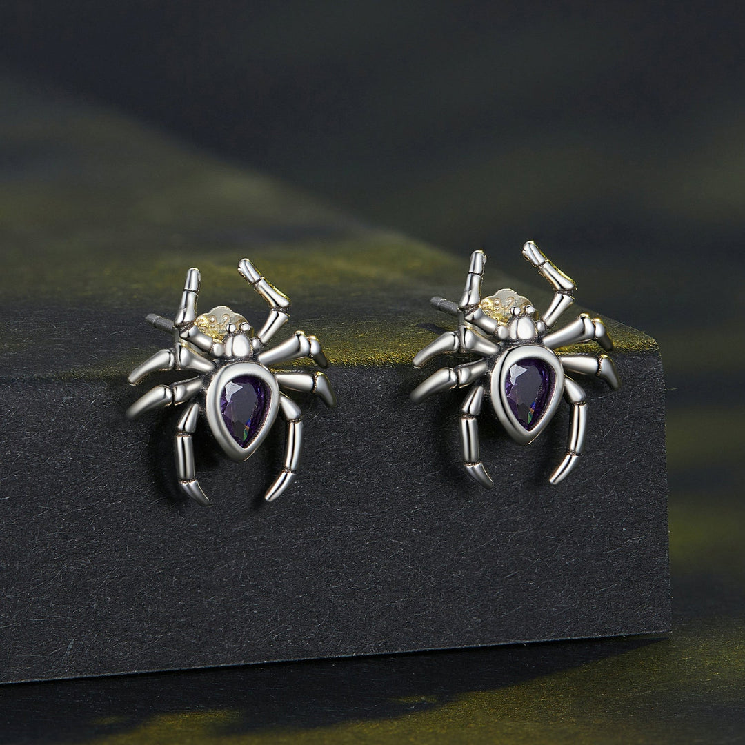 925 Sterling Silver Earrings with Pavé Setting CZ, Size 13*12mm