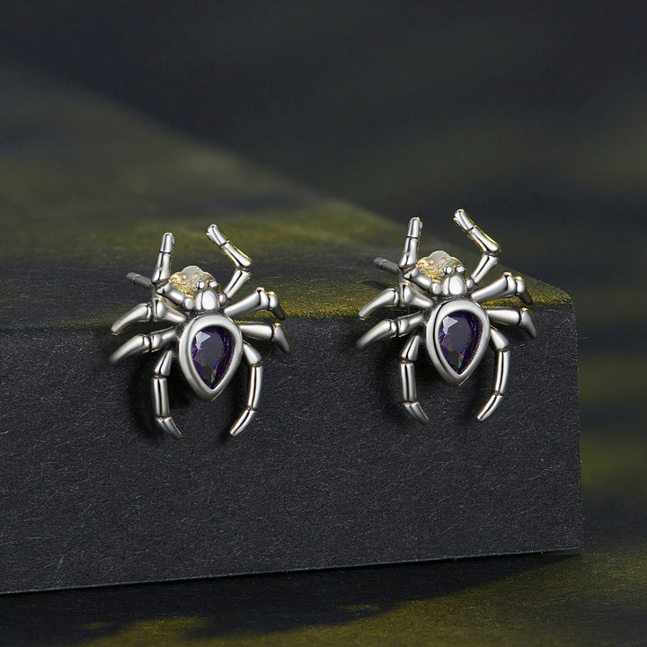 925 Sterling Silver Earrings with Pavé Setting CZ, Size 13*12mm