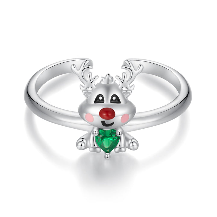 925 Sterling Silver Enamel Pavé CZ Ring