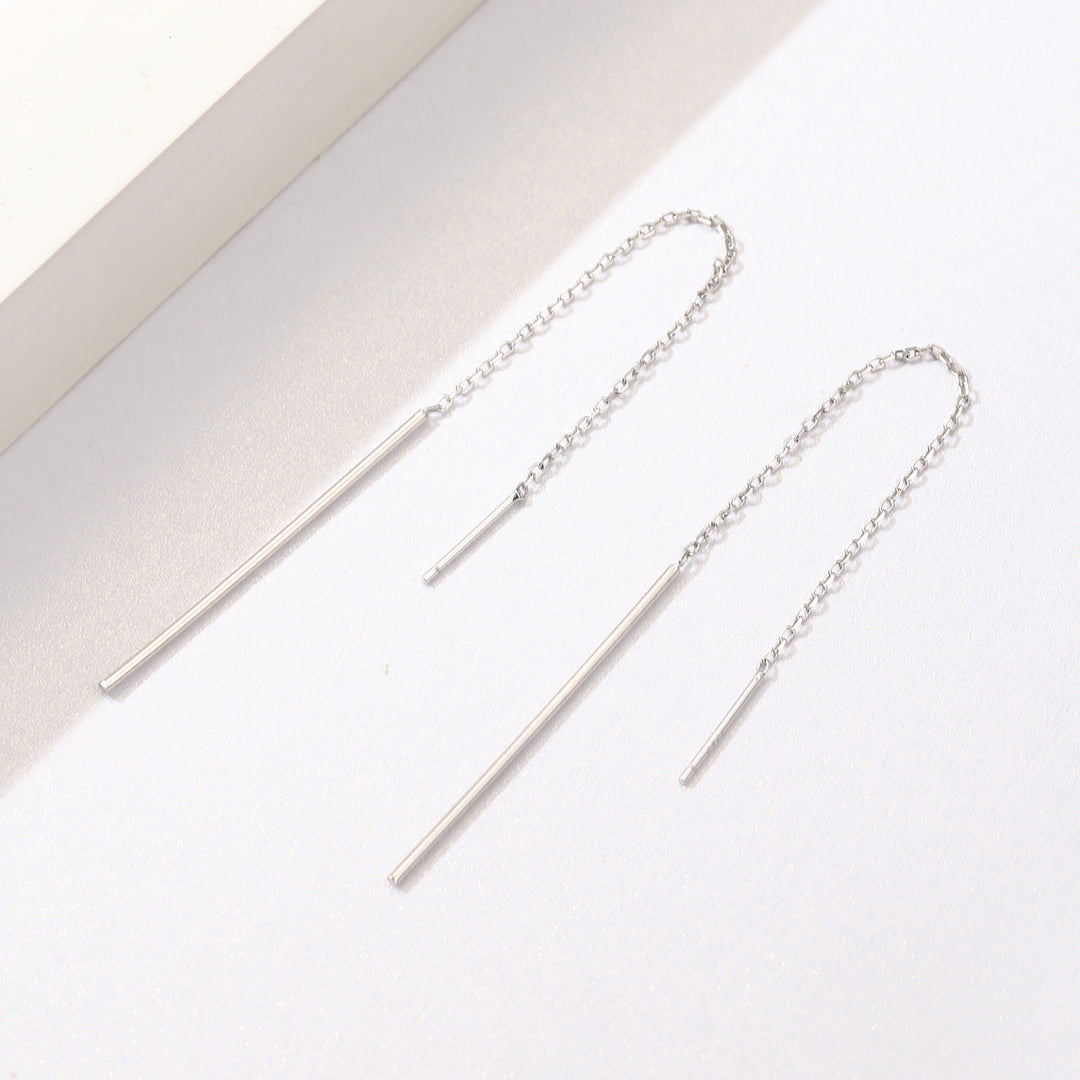 925 Sterling Silver Plated Platinum Earrings