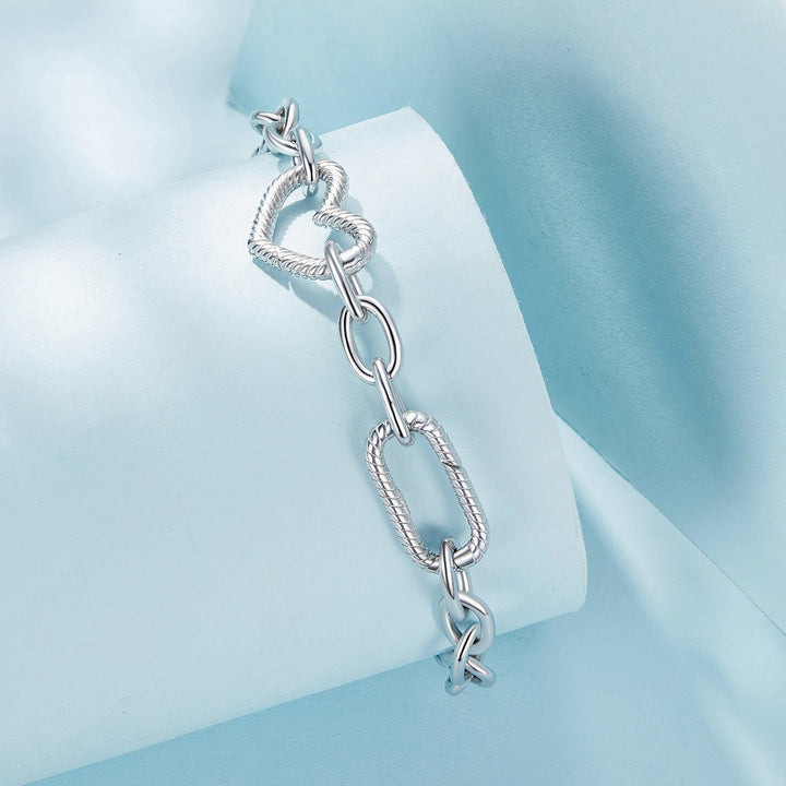 925 Sterling Silver Plated 190mm Bracelet for Women
