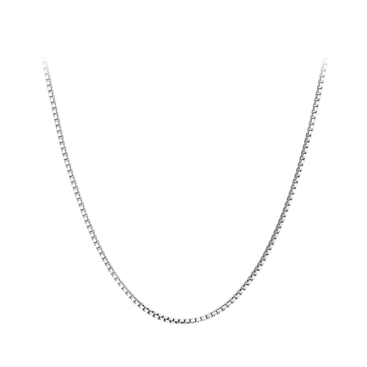 925 Sterling Silver Necklace 400mm with Platinum Plating for Women