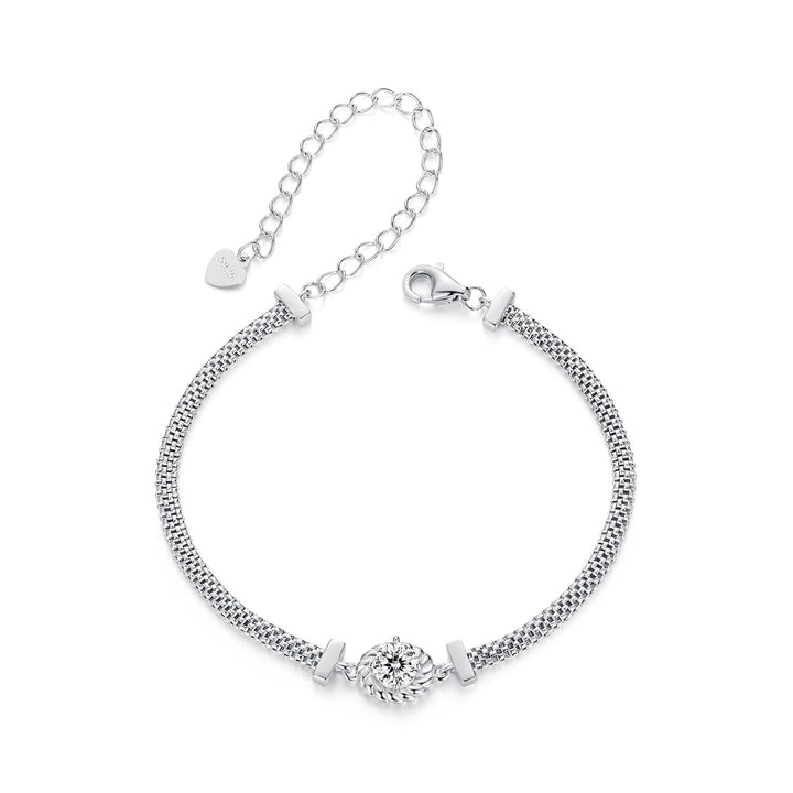 925 Sterling Silver 0.5 Carat Moissanite White Gold Plated Bracelet for Women