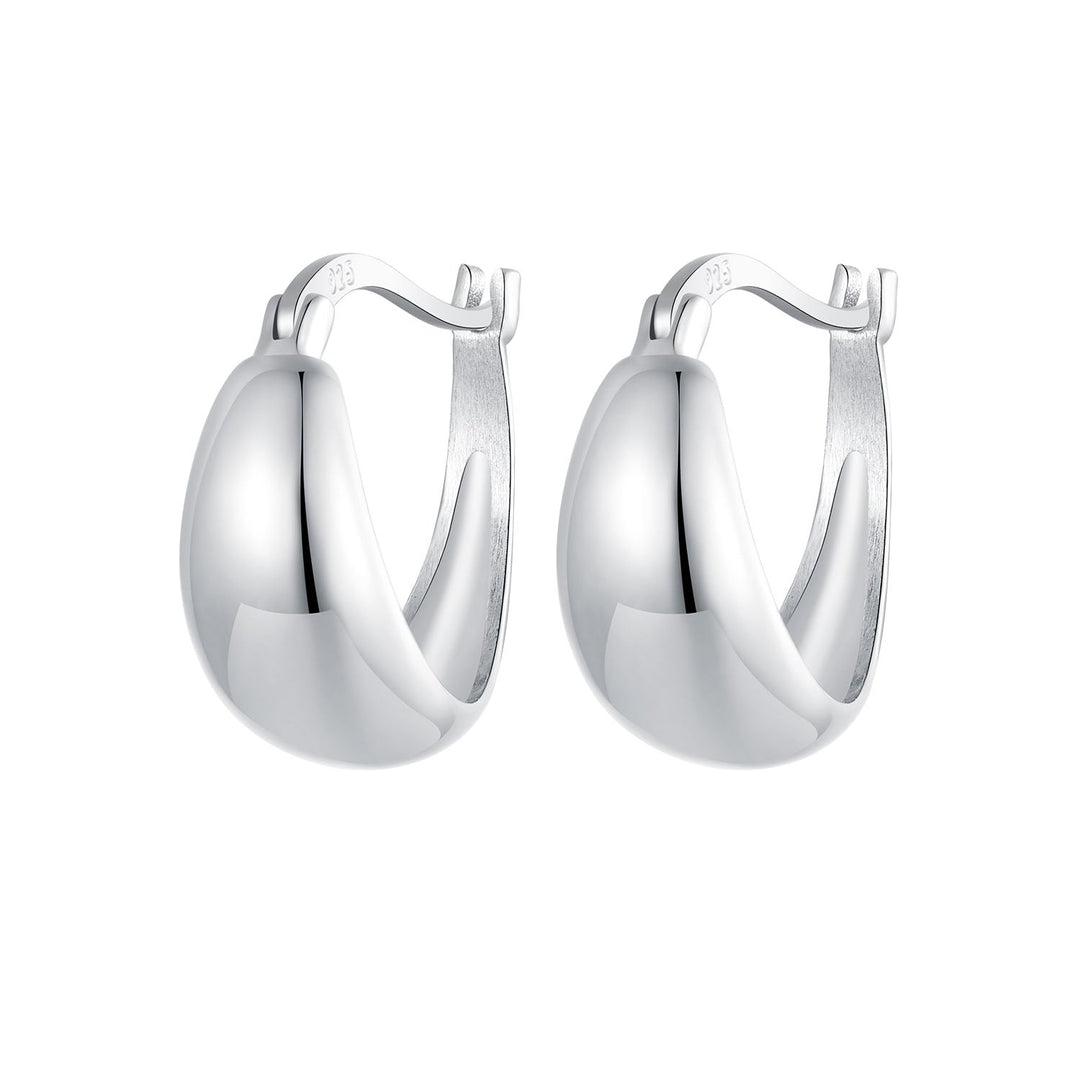 925 Sterling Silver White Gold Plated Earrings for Women