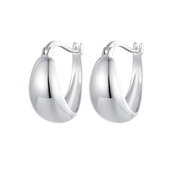 925 Sterling Silver White Gold Plated Earrings for Women