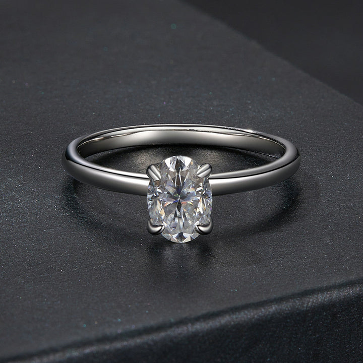 925 Sterling Silver Moissanite 1ct Ring Size 8