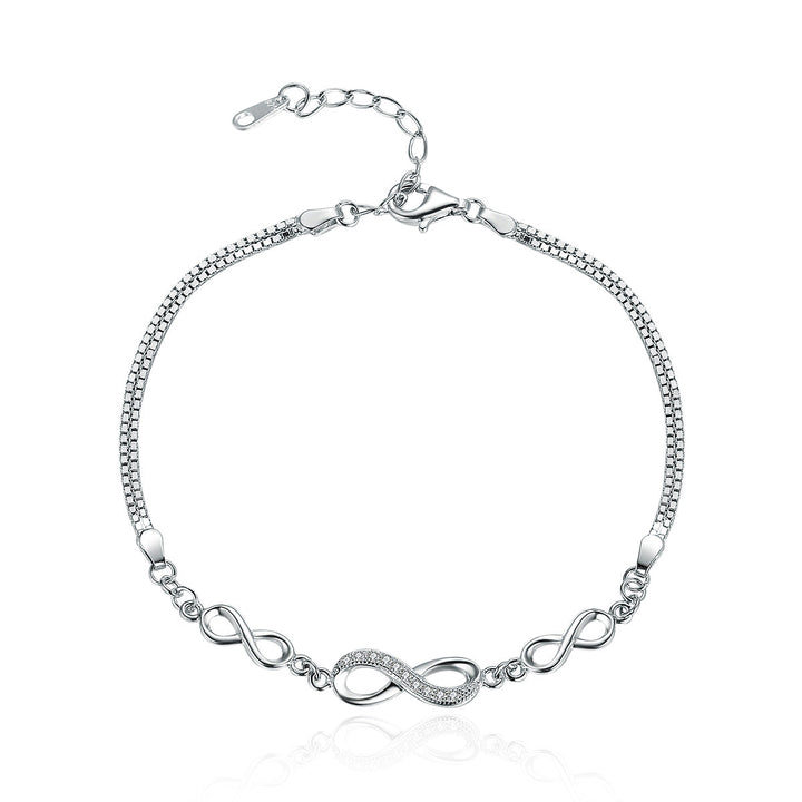 925 Sterling Silver Bracelet 22CM for Women