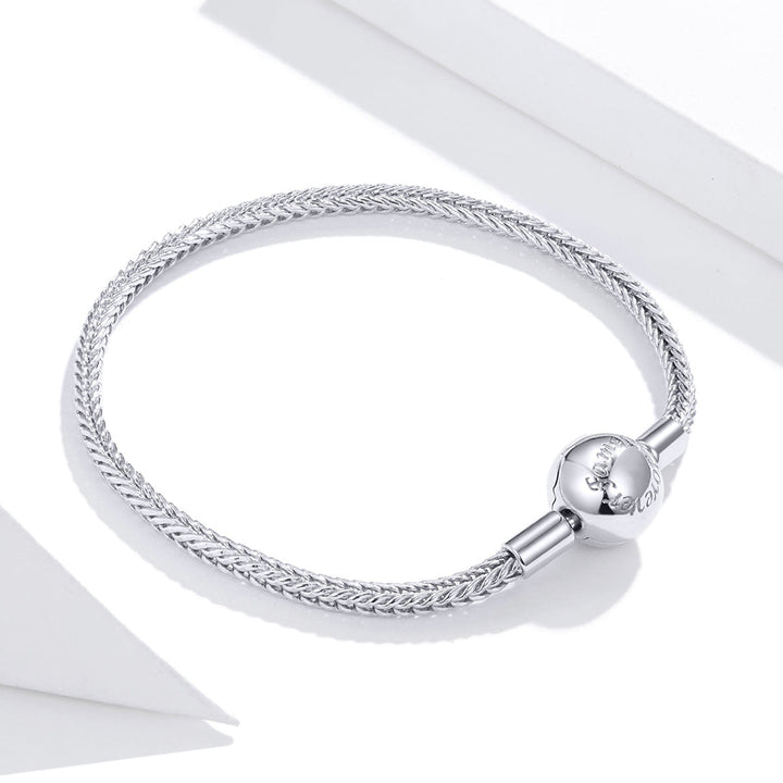 925 Sterling Silver Plated Platinum 17cm Bracelet for Men