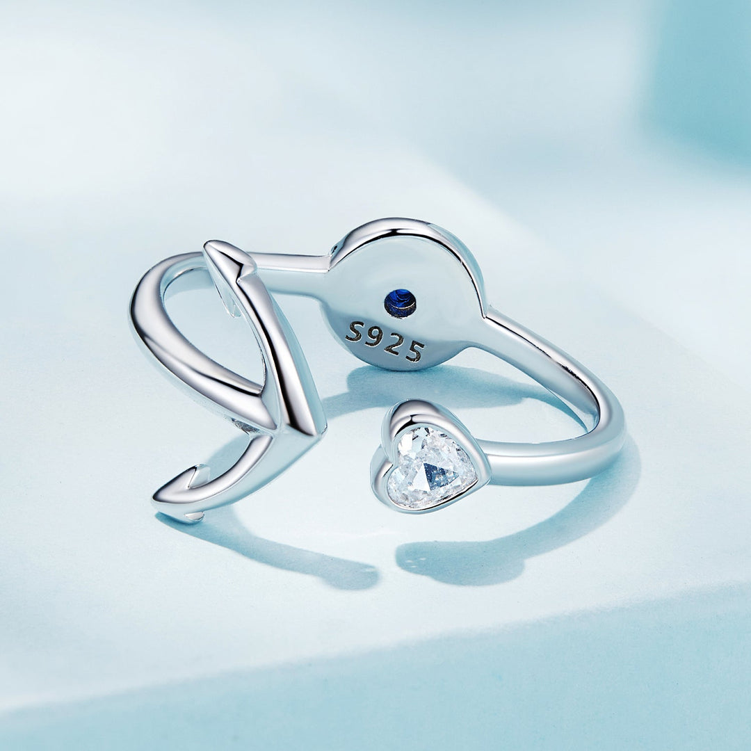 925 Sterling Silver Plated Platinum Ring with Pavé Setting for Men