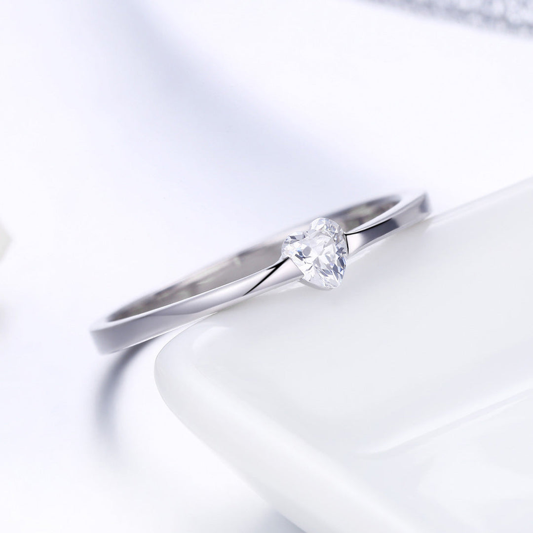 925 Sterling Silver Ring for Women Size 6.0 with Pavé Setting CZ