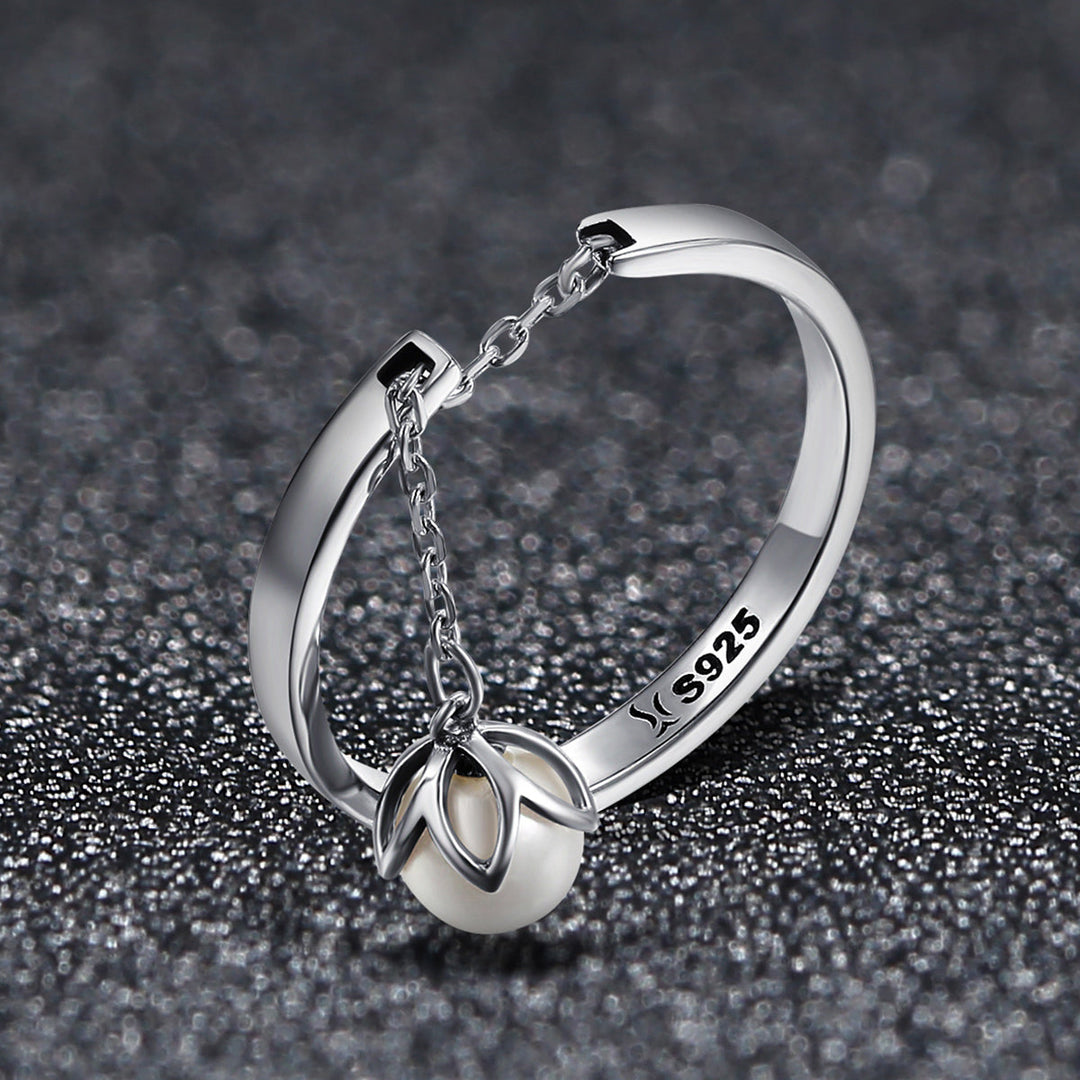 S925 Sterling Silver Ring Width 0.2CM Bead 0.6CM for Women
