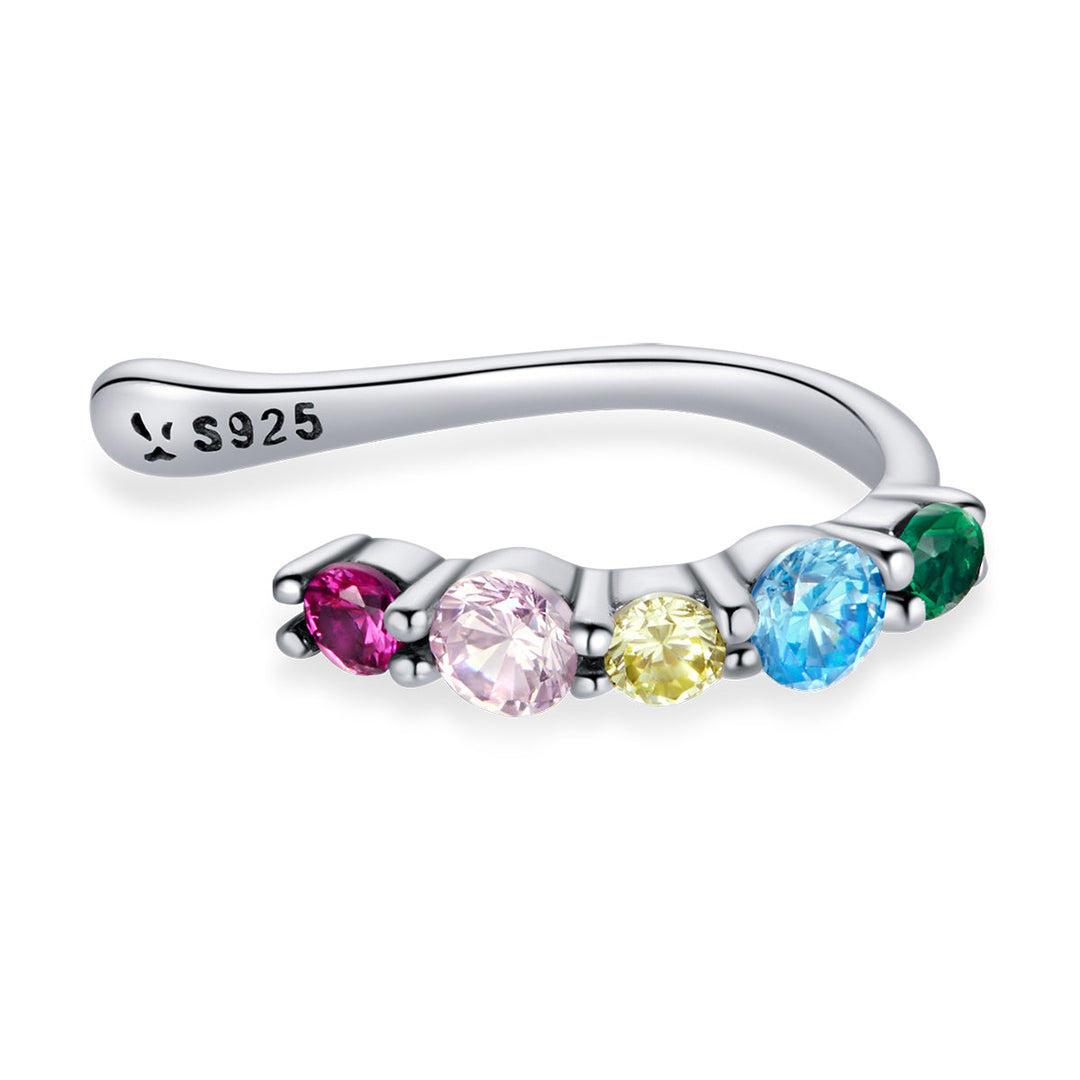 925 Sterling Silver Earrings with Pavé Setting &amp; CZ - Oxidized Silver - 0.3*1.2cm