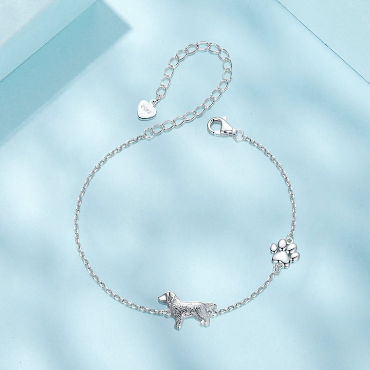 925 Sterling Silver &amp; Plated White Gold Bracelet 15+6cm for Women