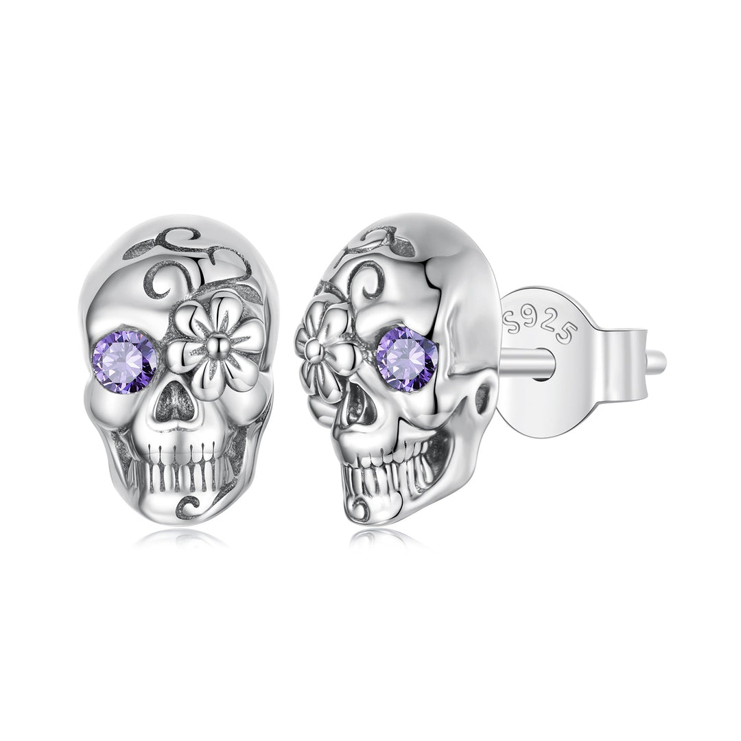 925 Sterling Silver Earrings with Oxidized Finish and CZ Stones