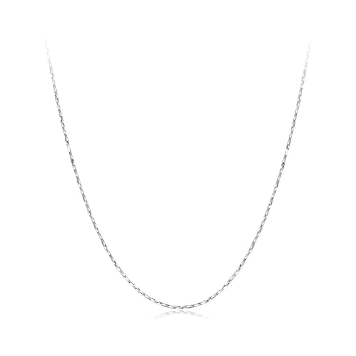 925 Sterling Silver White Gold Plated Necklace 40+5cm for Women
