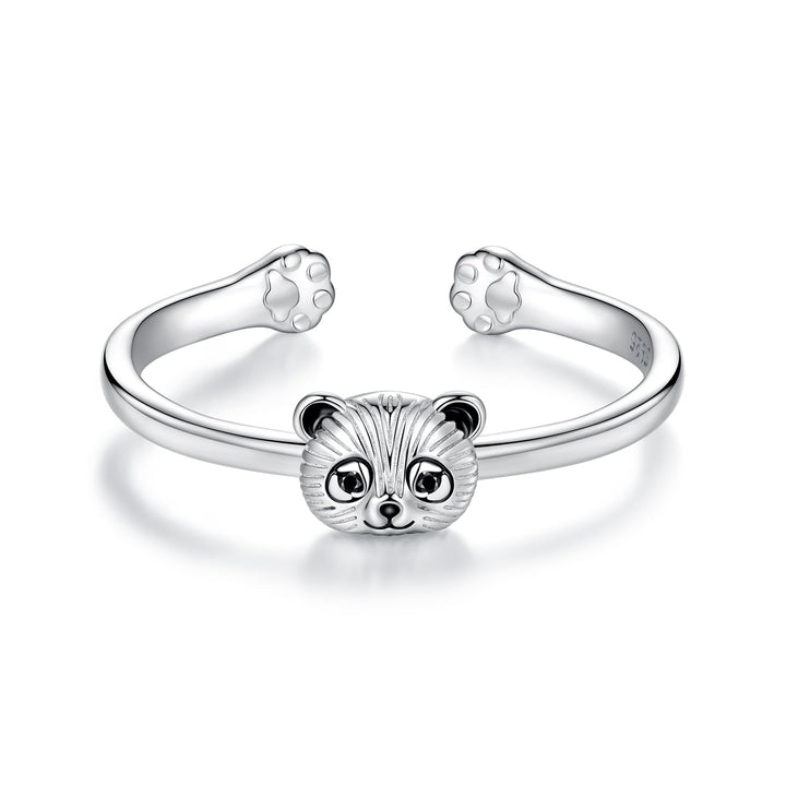 925 Sterling Silver White Gold Plated Enamel Ring for Women