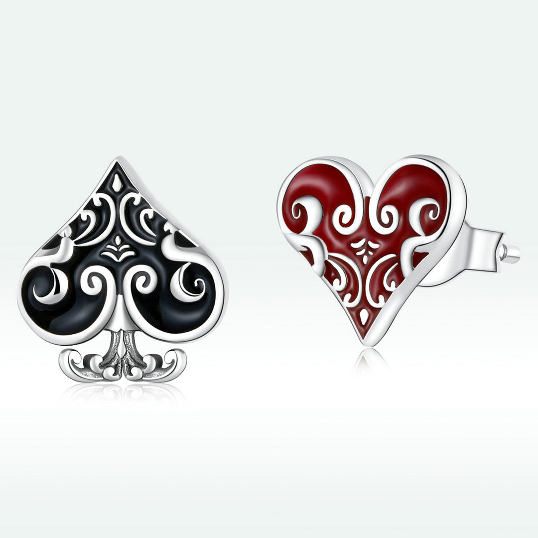 S925 Sterling Silver Oxidized Earrings with Enamel - Perfect for Any Occasion