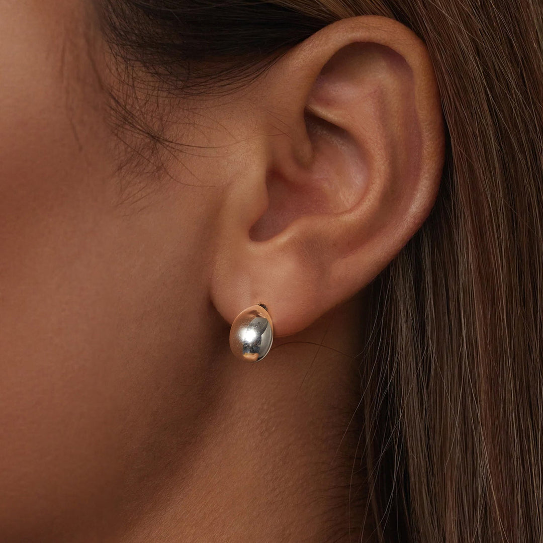 925 Sterling Silver Earrings 10x7mm with Oxidized Silver for Women