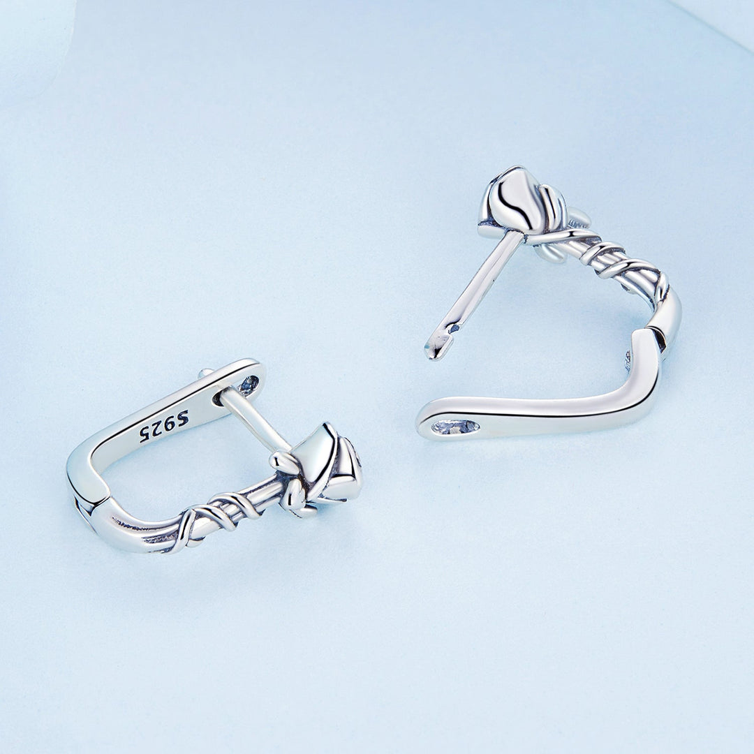 925 Sterling Silver Earrings with Oxidized Finish for Women