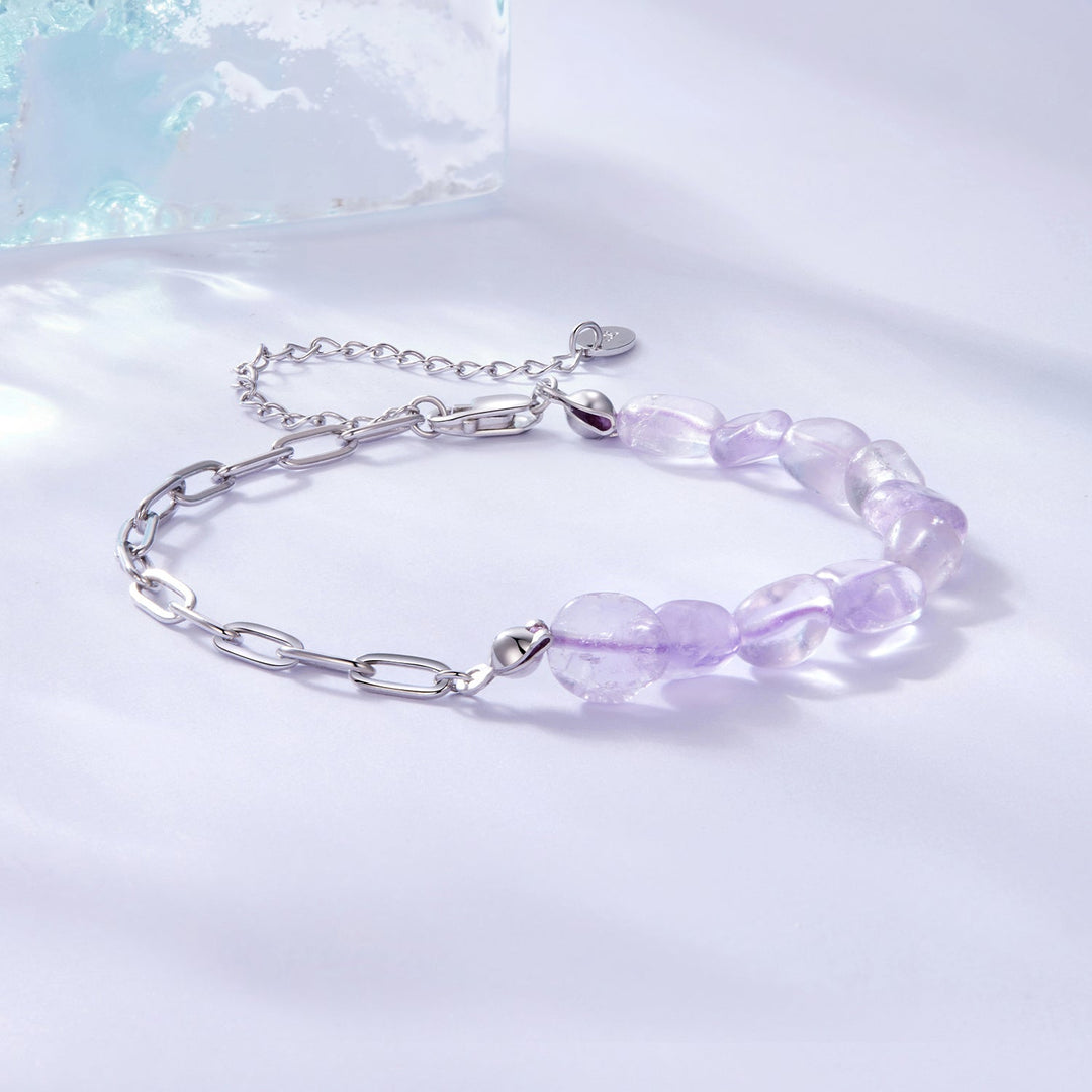 925 Sterling Silver &amp; White Gold Plated Crystal Bracelet 16+5cm for Women