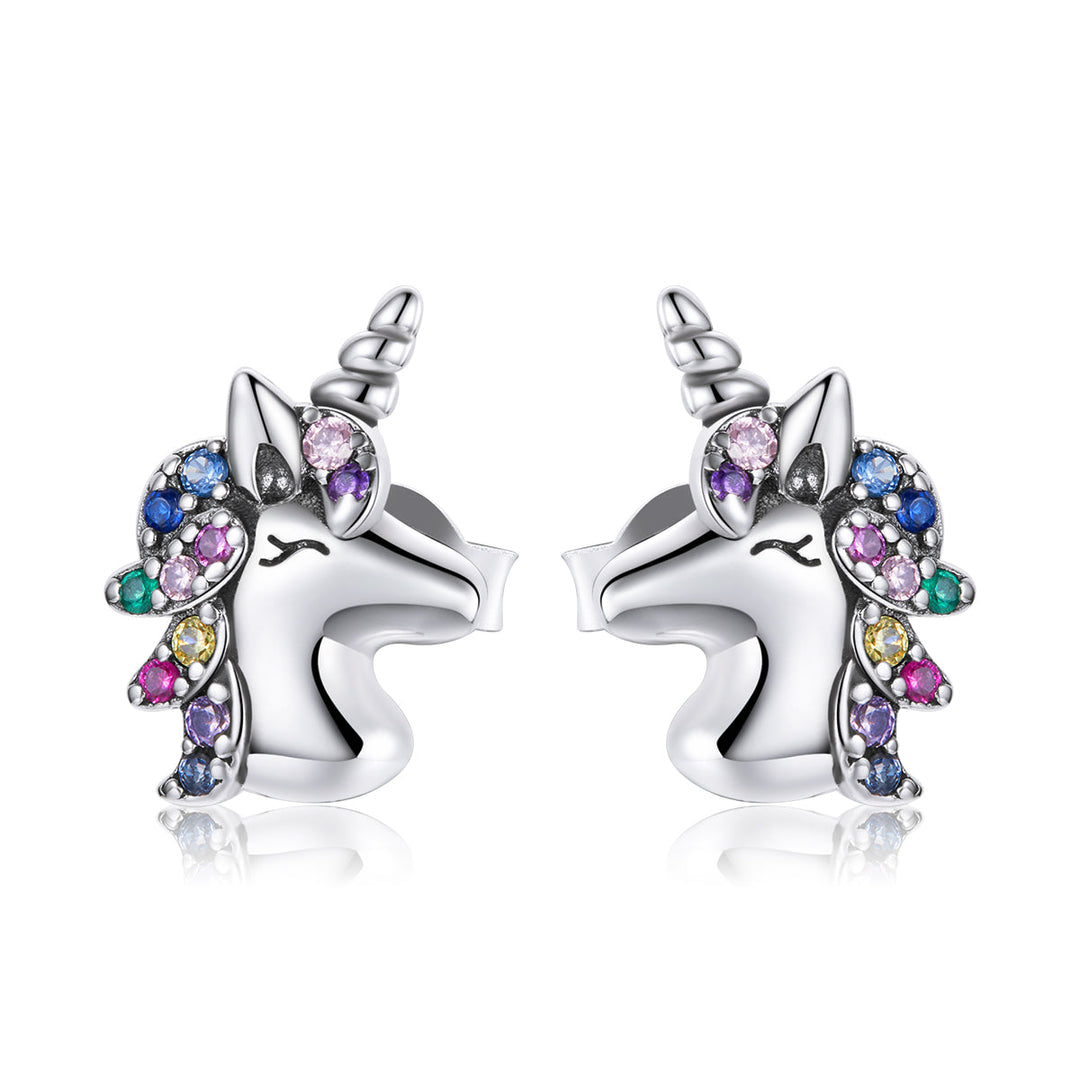 925 Sterling Silver Earrings with Pavé Setting CZ, Oxidized, 1.4x0.9cm for Women