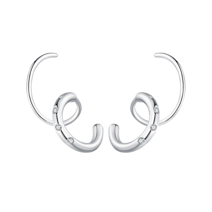 925 Sterling Silver CZ Pavé Earrings for Women