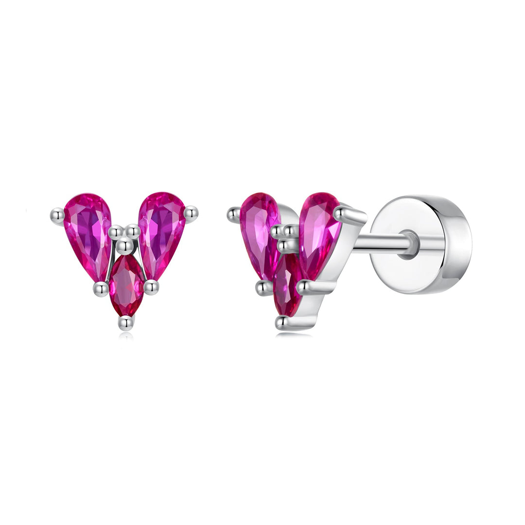 925 Sterling Silver Earrings with Pavé Setting CZ