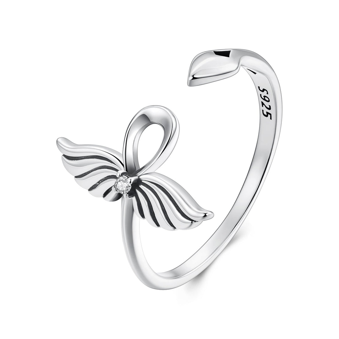 925 Sterling Silver Oxidized Silver Pavé Setting CZ Rings for Women